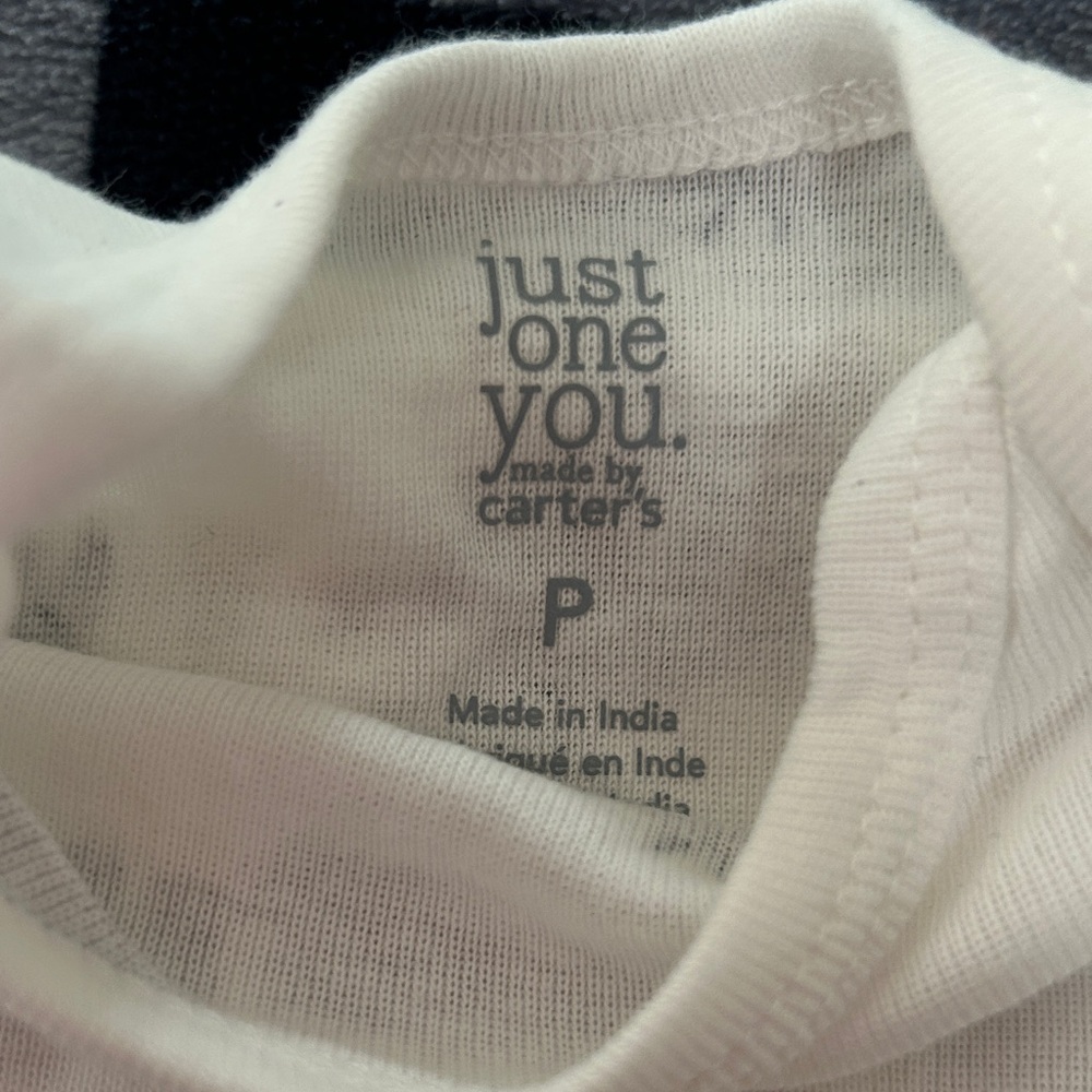 Carter’s PREEMIE | UNISEX |Adorable Rhino Print Baby Sack gown | New no tags. - Picture 3 of 5